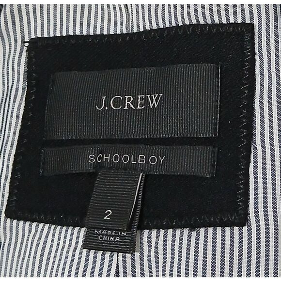 J crew womens size 2 school boy blazer black wool - Picture 6 of 8